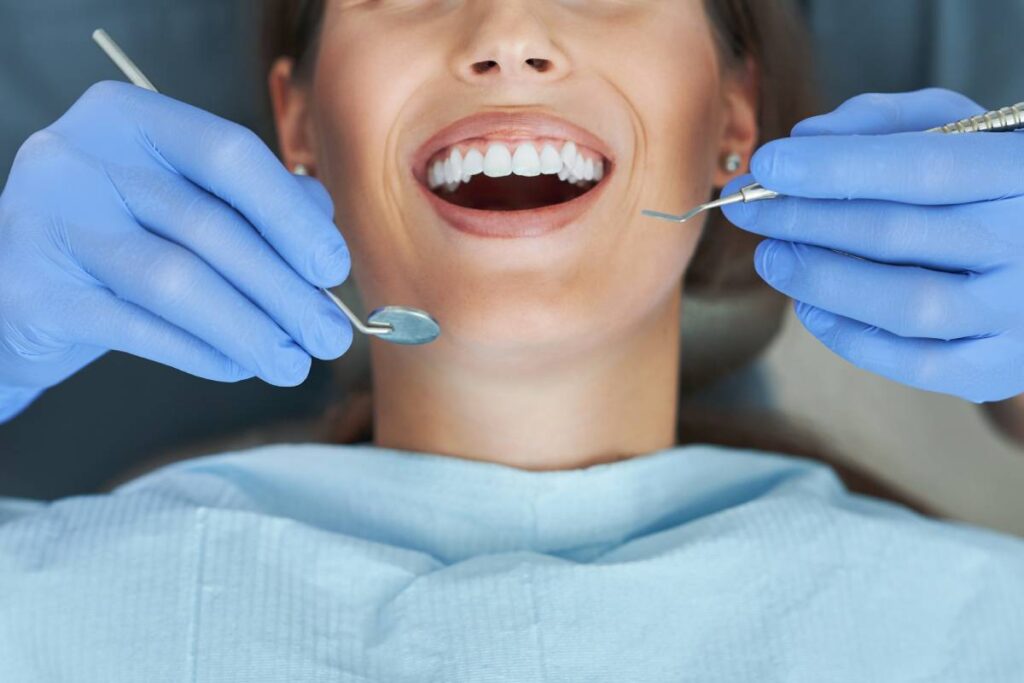 woman receiving cosmetic dentistry in Ohio
